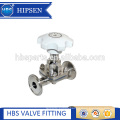 manual sanitary stainless steel clamp diaphragm valve with EPDM +PTFE